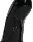 Dolce & Gabbana Black Patent Leather High Heels Pumps Shoes