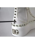Dolce & Gabbana White Canvas Studded Sneakers Boots Shoes