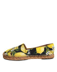 Dolce & Gabbana Multicolor Lemon Slip On Espadrilles Shoes