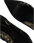 Dolce & Gabbana Black Taormina Lace Bellucci Flats Shoes