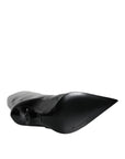 Dolce & Gabbana Black Patent Leather Mid Calf Boots Shoes