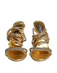 Dolce & Gabbana Gold Crystals Keira Heels Sandals Shoes