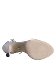 Dolce & Gabbana White KEIRA Heels Ankle Strap Sandals Shoes