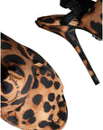 Dolce & Gabbana Brown Leopard Keira Slingback Sandals Shoes