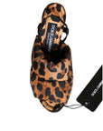 Dolce & Gabbana Brown Leopard Keira Slingback Sandals Shoes