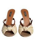 Dolce & Gabbana Multicolor Crystal Slides Heel Sandals Shoes