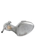Dolce & Gabbana Silver KEIRA Heels Ankle Strap Sandals Shoes