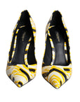 Dolce & Gabbana Multicolor Stripes Leather High Heels Pumps Shoes