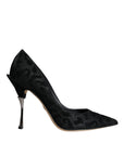Dolce & Gabbana Black Leopard Lurex High Heels Pumps Shoes