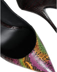 Dolce & Gabbana Multicolor Exotic Leather Heels Pumps Shoes