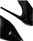 Dolce & Gabbana Black Leather Platform Heels Pumps Shoes