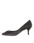 Dolce & Gabbana Gray Amore Suede Bellucci Heels Pumps Shoes