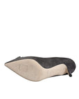 Dolce & Gabbana Gray Amore Suede Bellucci Heels Pumps Shoes