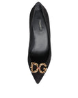Dolce & Gabbana Black Amore Suede Bellucci Heels Pumps Shoes
