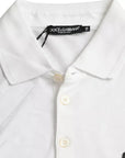 Dolce & Gabbana White Logo Collared Short Sleeve T-shirt