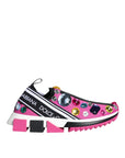 Dolce & Gabbana Pink Sorrento Crystals Low Top Sneakers Shoes