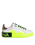 Dolce & Gabbana White Leather Portofino Low Top Sneakers Shoes