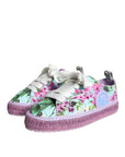 Dolce & Gabbana Multicolor Canvas Floral Espadrilles Sneakers Shoes
