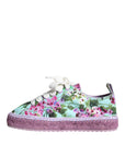 Dolce & Gabbana Multicolor Canvas Floral Espadrilles Sneakers Shoes