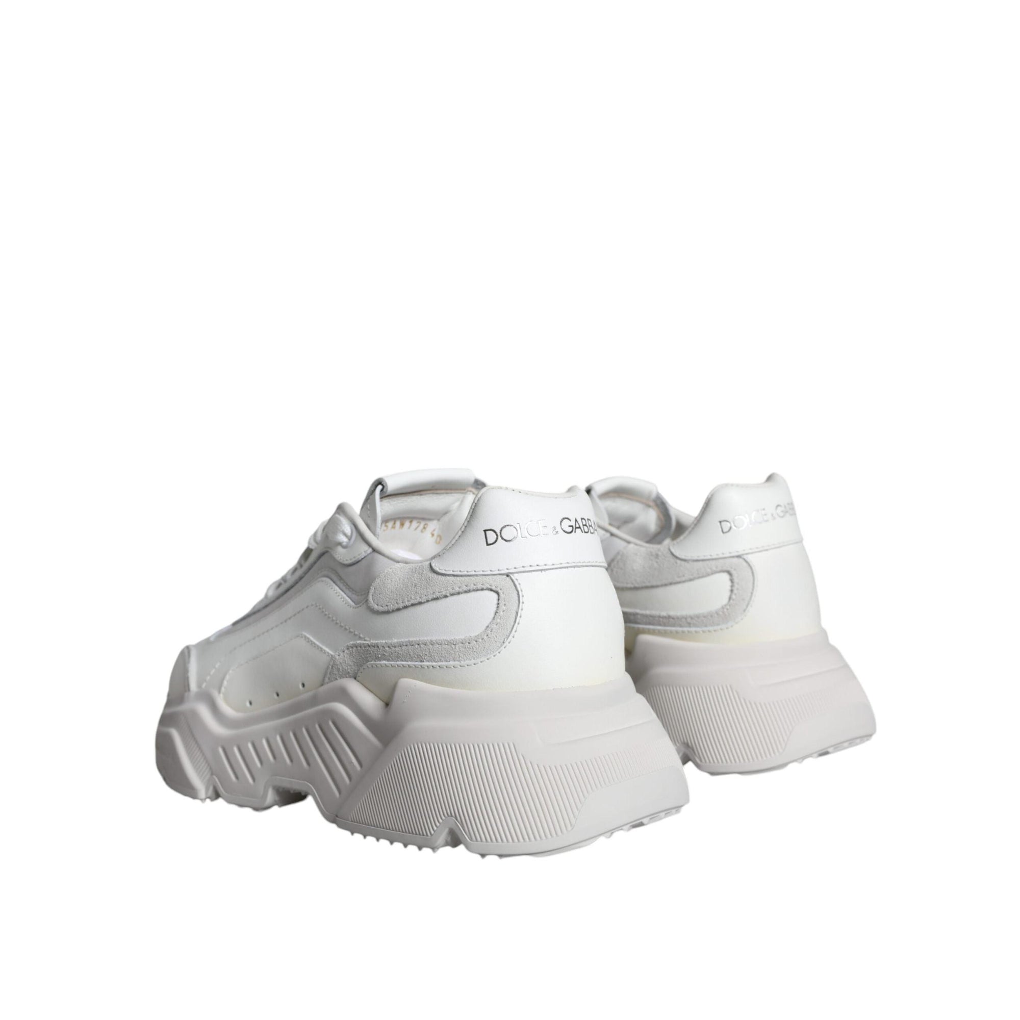 Dolce & Gabbana White DAYMASTER Calf Leather Sneakers Shoes
