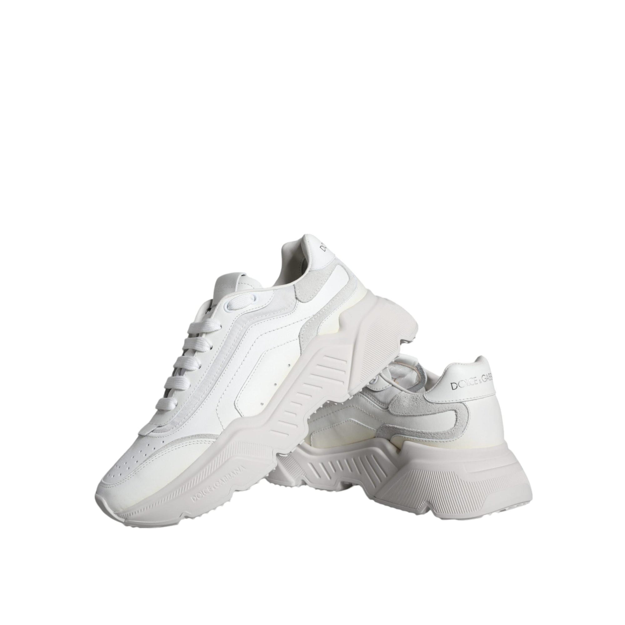 Dolce & Gabbana White DAYMASTER Calf Leather Sneakers Shoes