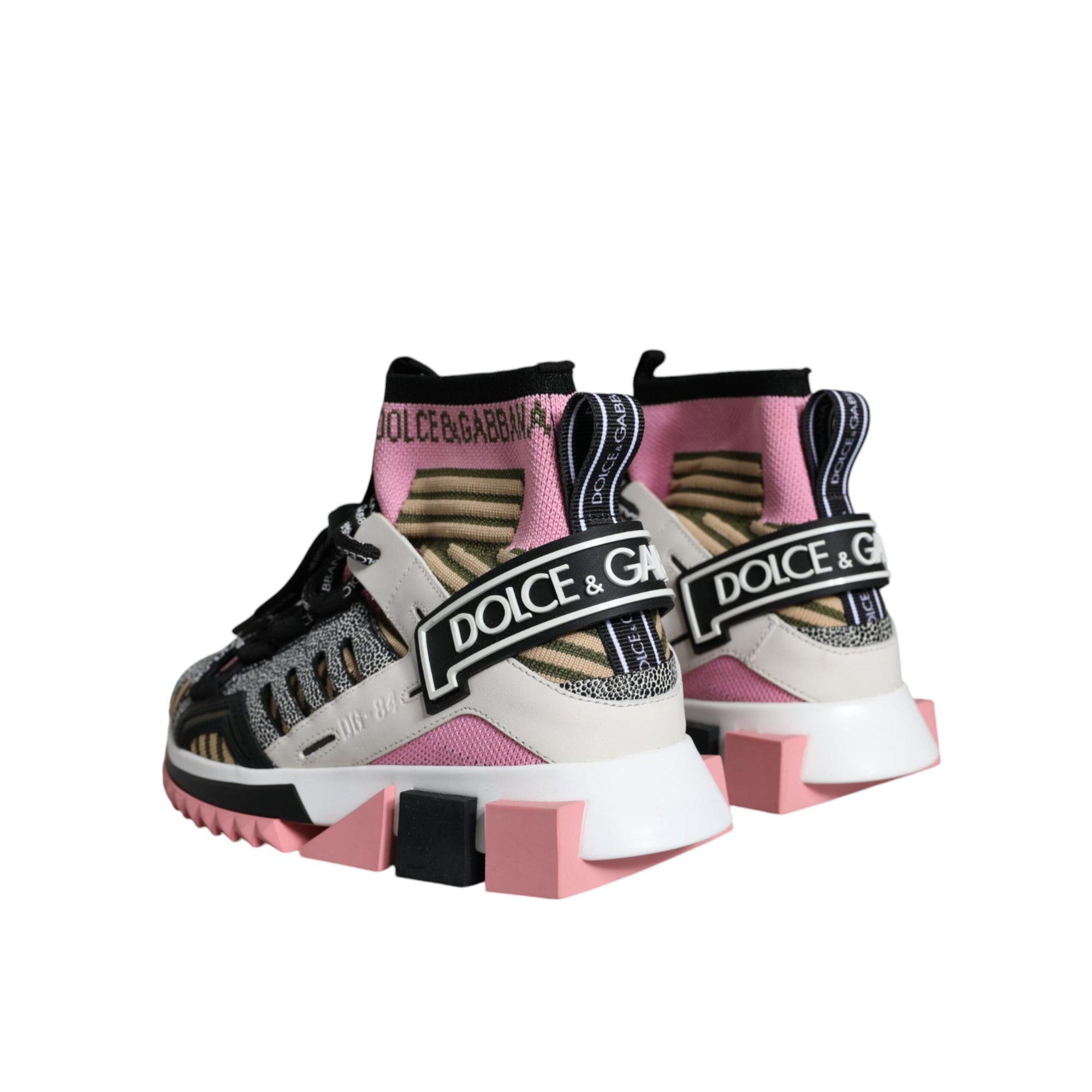 Dolce & Gabbana Multicolor Sorrento Socks Logo Sneakers Shoes