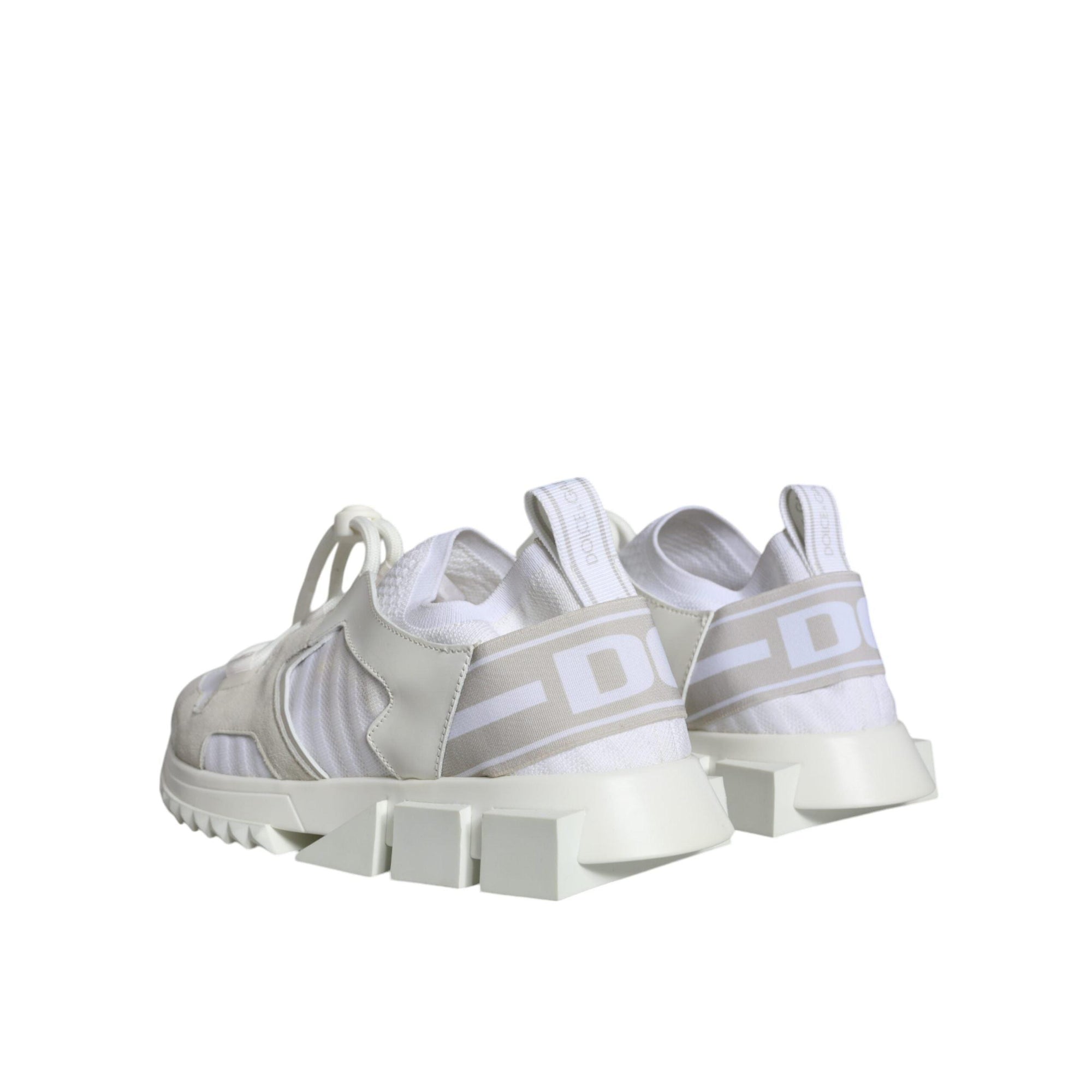 Dolce & Gabbana White Mesh Sorrento Trekking Sneakers Shoes