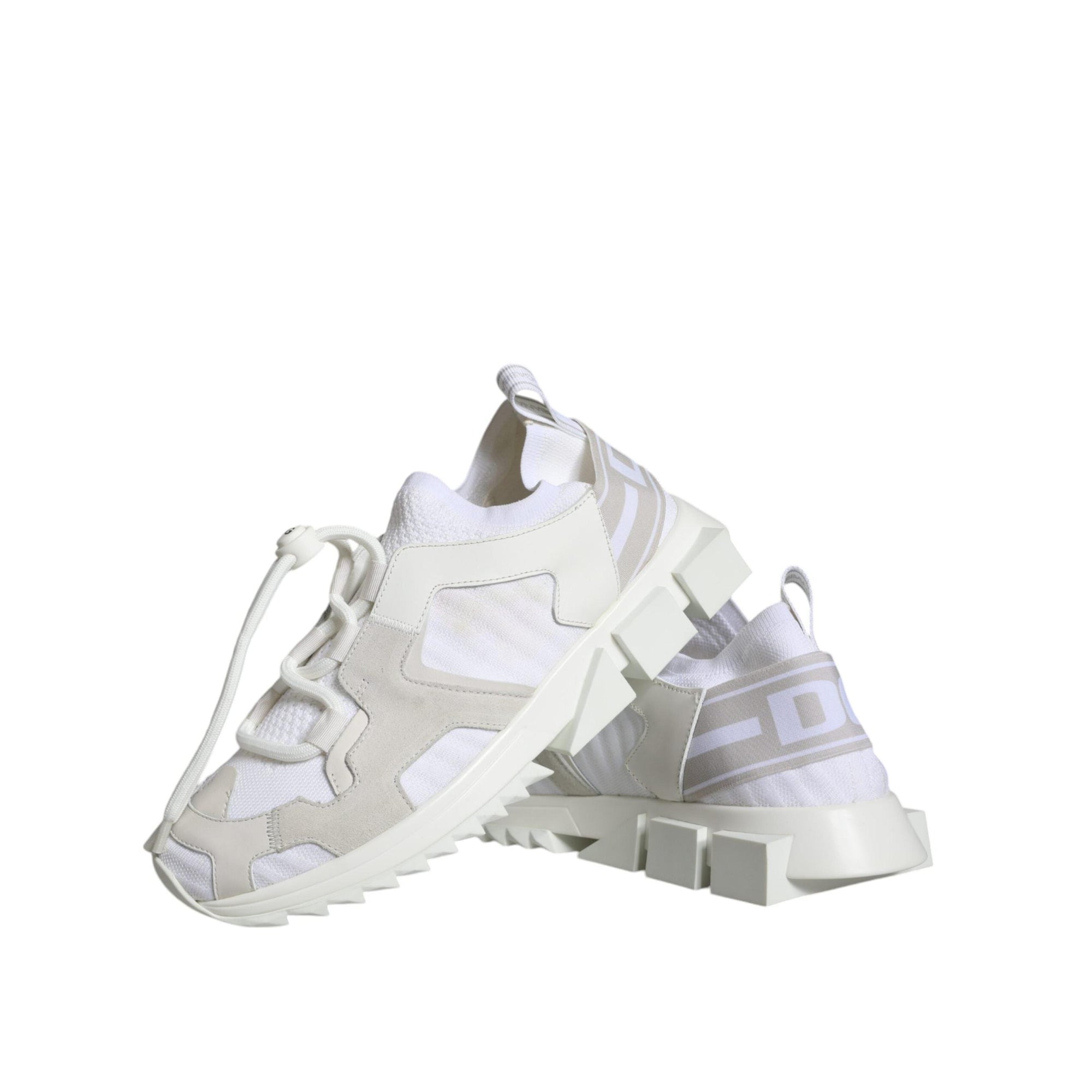 Dolce & Gabbana White Mesh Sorrento Trekking Sneakers Shoes