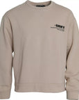 Dolce & Gabbana Beige Cotton Crew Neck Sweatshirt Sweater
