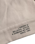 Dolce & Gabbana Beige Cotton Crew Neck Sweatshirt Sweater