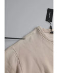 Dolce & Gabbana Beige Cotton Crew Neck Sweatshirt Sweater