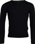 Dolce & Gabbana Black Cashmere Crew Neck Pullover Sweater