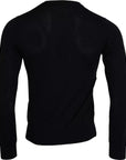 Dolce & Gabbana Black Cashmere Crew Neck Pullover Sweater