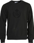 Dolce & Gabbana Green Logo Cotton Crew Neck Pullover Sweater