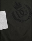 Dolce & Gabbana Green Logo Cotton Crew Neck Pullover Sweater