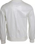 Dolce & Gabbana White Cotton Crew Neck Sweatshirt Sweater