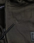 Dolce & Gabbana Army Green Logo Hooded Full Zip Sweater
