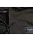 Dolce & Gabbana Army Green Logo Hooded Full Zip Sweater
