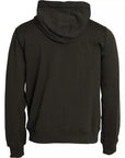 Dolce & Gabbana Army Green Logo Hooded Full Zip Sweater