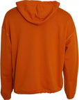 Dolce & Gabbana Orange Hooded Pullover Sweatshirt Sweater