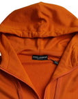 Dolce & Gabbana Orange Hooded Pullover Sweatshirt Sweater