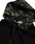 Dolce & Gabbana Black Camouflage Hooded Sweatshirt Sweater