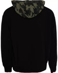 Dolce & Gabbana Black Camouflage Hooded Sweatshirt Sweater
