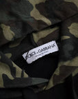 Dolce & Gabbana Black Camouflage Hooded Sweatshirt Sweater
