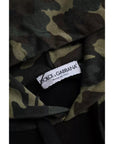 Dolce & Gabbana Black Camouflage Hooded Sweatshirt Sweater