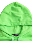 Dolce & Gabbana Green Logo Hooded Pullover Sweatshirt Sweater
