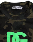 Dolce & Gabbana Black Camouflage Crew Neck Pullover Sweater