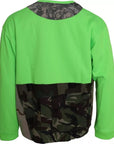 Dolce & Gabbana Green Patchwork Heart Crew Neck Pullover Sweater