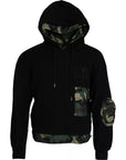 Dolce & Gabbana Black Camouflage Hooded Sweatshirt Sweater