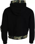 Dolce & Gabbana Black Camouflage Hooded Sweatshirt Sweater
